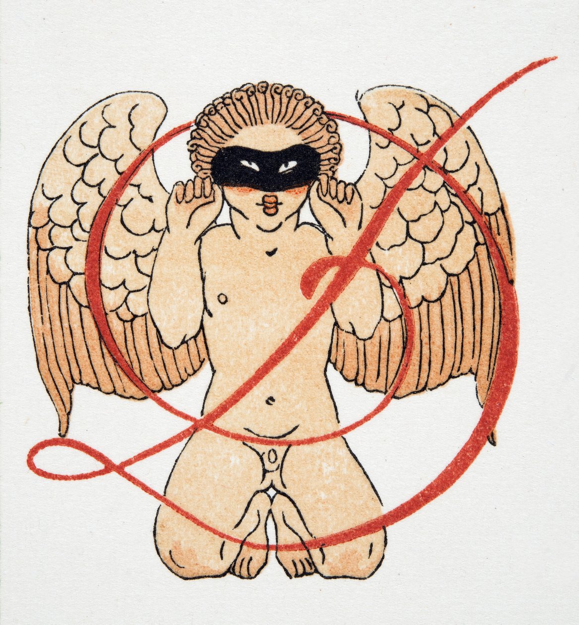 Cupid, hospoda. 1922 (tisk šablony) od Francois Louis Schmied