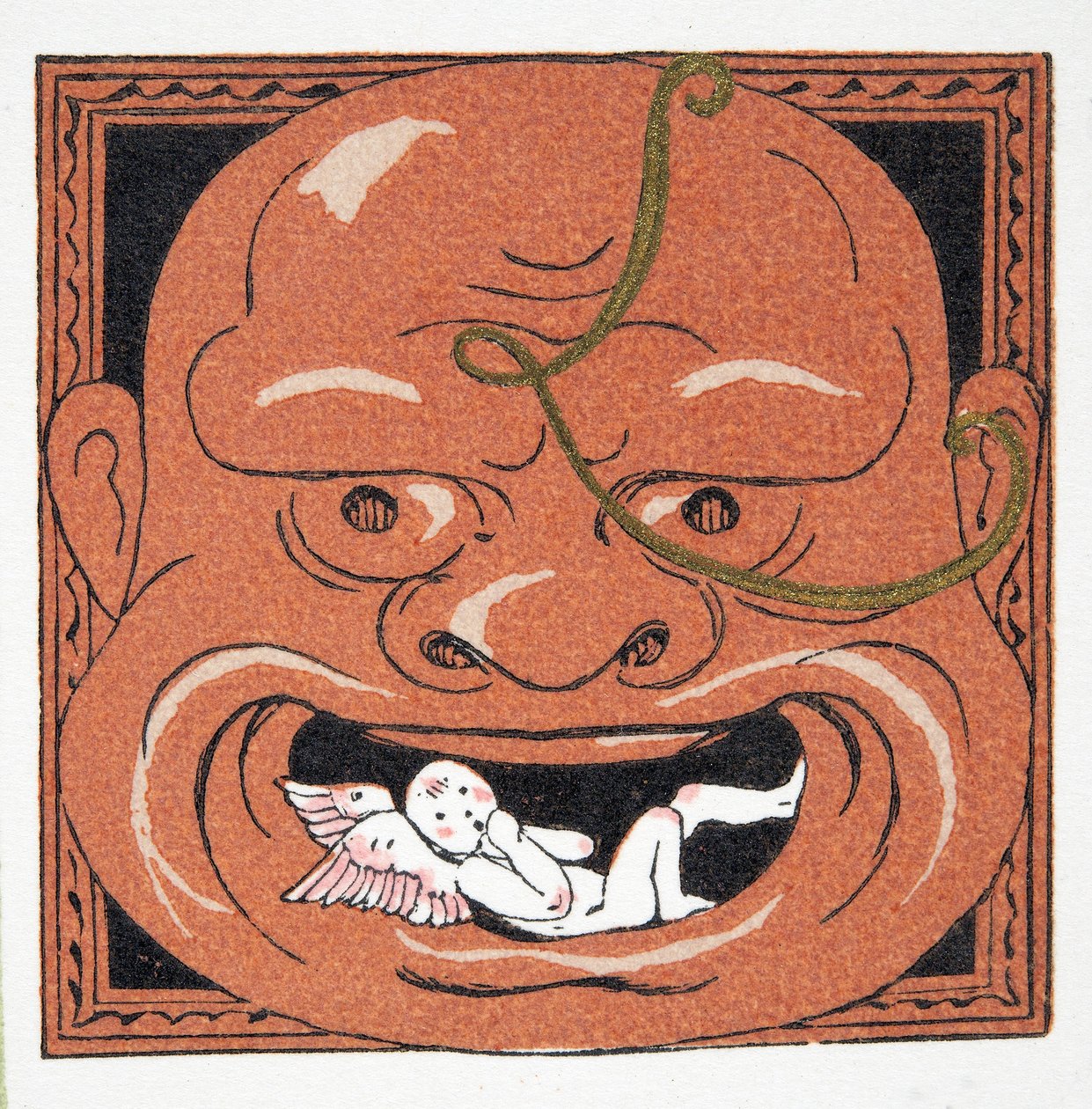 Maska na obličej, hospoda. 1922 (šablonový tisk) od Francois Louis Schmied