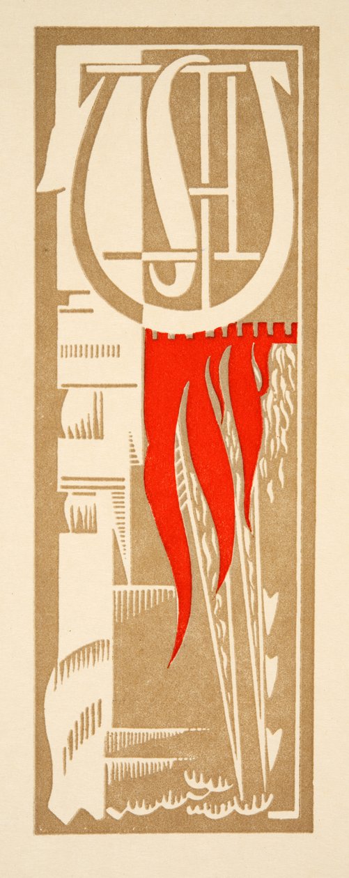 Grafická ilustrace z knihy Prométheus v řetězech od Aischyla, vyd. 1941 (šablonový tisk) od Francois Louis Schmied