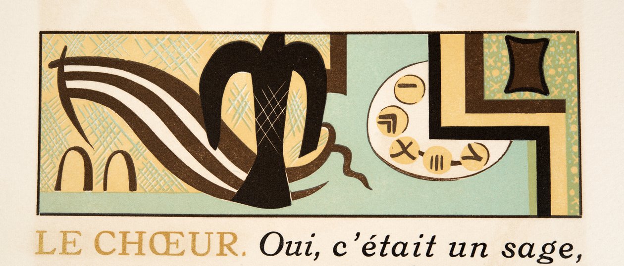 Grafická ilustrace z Prométhée Enchaîné od Aischyla, hospoda. 1941 (tisk šablony) od Francois Louis Schmied