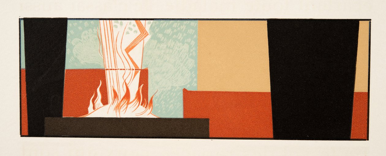 Grafická ilustrace z Prométhée Enchaîné od Aischyla, hospoda. 1941 (pochoirový tisk) od Francois Louis Schmied