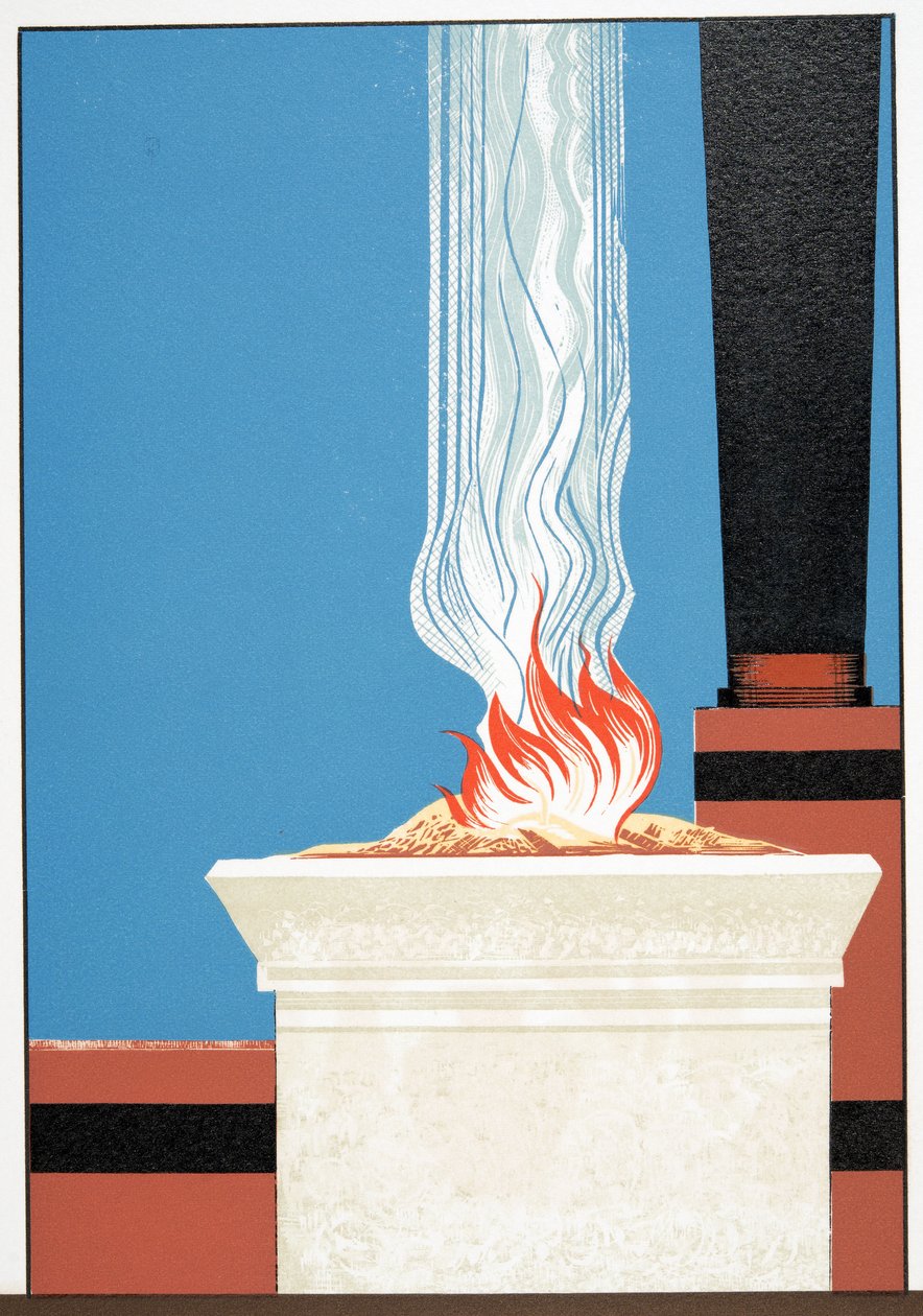 Ilustrace z Prométhée Enchaîné od Aischyla, hospoda. 1941 (tisk šablony) od Francois Louis Schmied