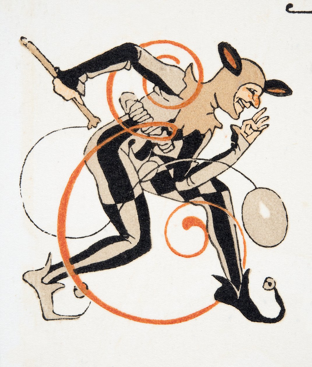 Letter E from Personages de Comedie, pub. 1922 (tisk šablony) od Francois Louis Schmied