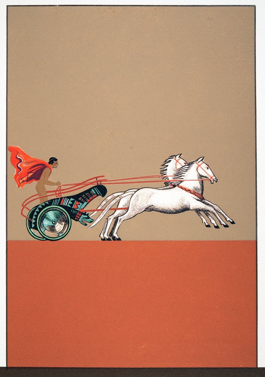 Muž a vůz, Ilustrace z Prométhée Enchaîné od Aischyla, hospoda. 1941 (pochoirový tisk) od Francois Louis Schmied