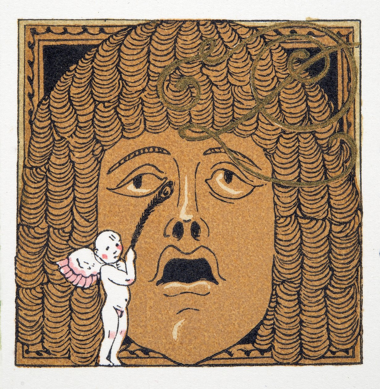 Nos lechtaný Amorem, z Personages de Comedie, pub. 1922 (pochoárový tisk) od Francois Louis Schmied
