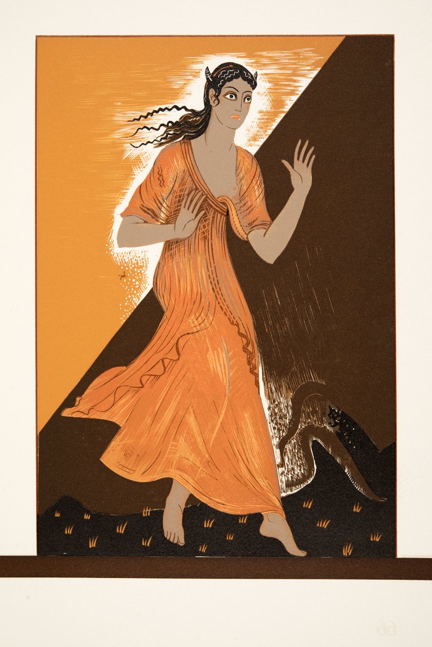 Pandora, od Prométhea Spoutaný Aischylem, hospoda. 1941 (tisk šablony) od Francois Louis Schmied