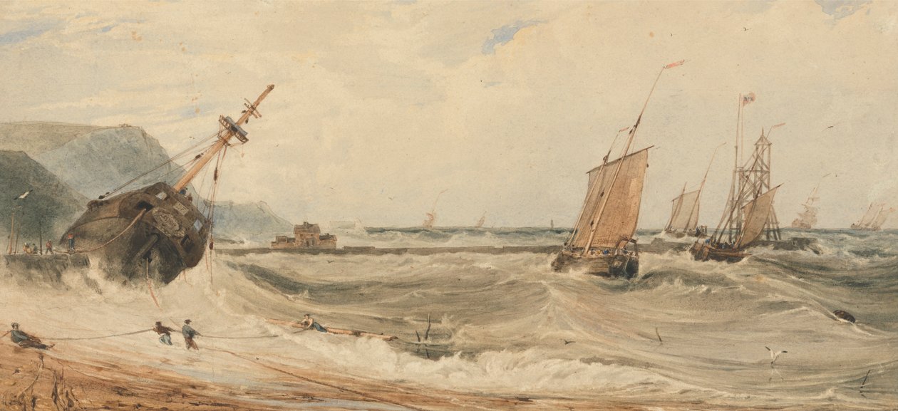 Přístav Boulogne od Francois Louis Thomas Francia