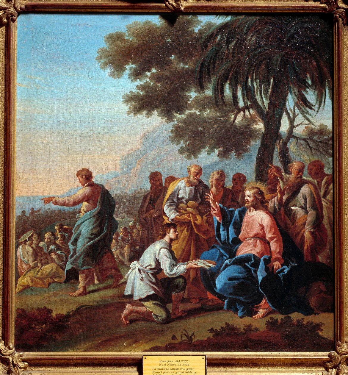 Rozmnožování chleba. Obraz Francoise Mansuye (1725 -?) od Francois Mansuy
