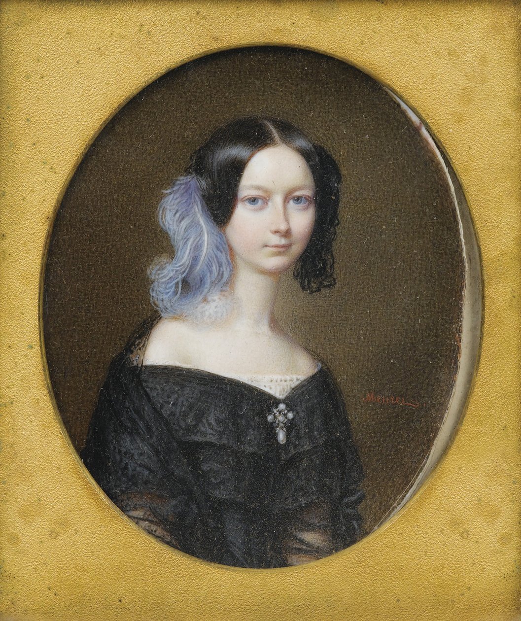 Vévodkyně Helene z Meklenburska-Schwerinu 1814-1858, později vévodkyně z Orléans, cca 1835 od Francois Meuret