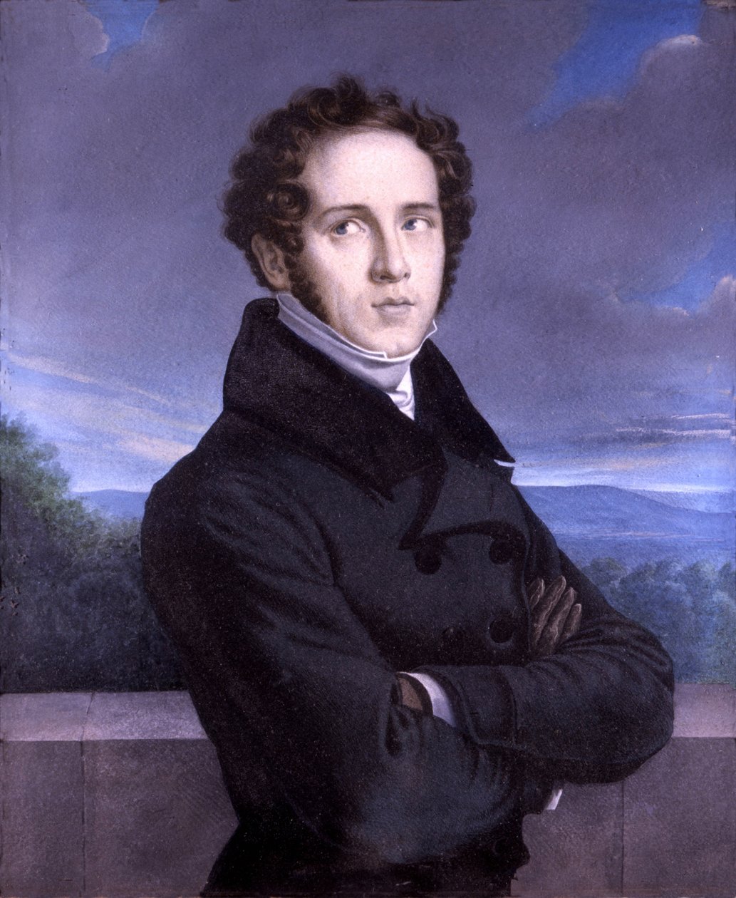Portrét Vincenza Belliniho (1801-1835) (olej na plátně) od Francois Millet
