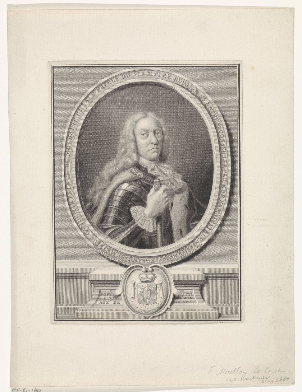 Portrét Dimitrie Cantemir (1673-1723) od Francois Morellon la Cave