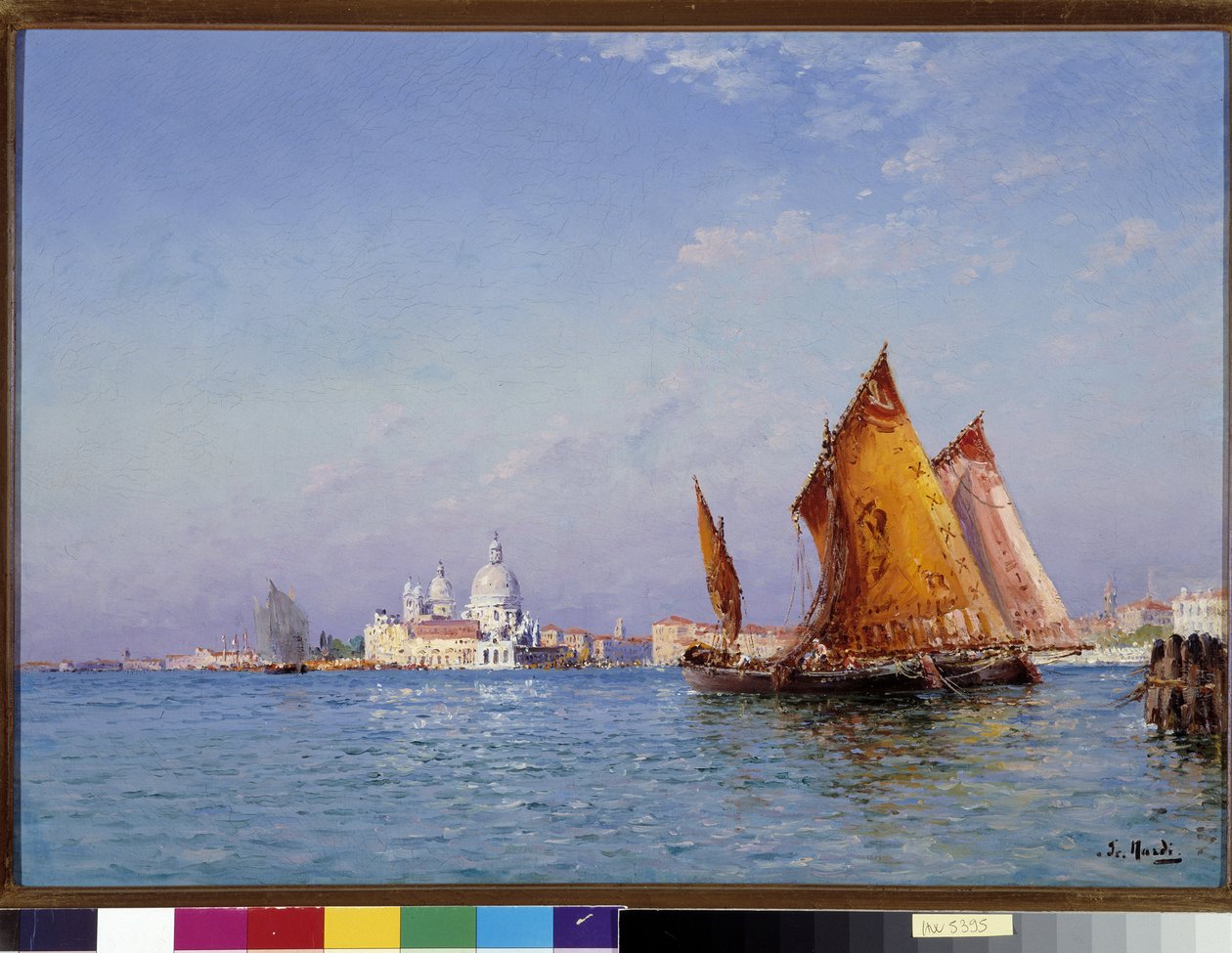 Topis v pánvi čelem ke kostelu Salute v Benátkách Obraz Francoise Nardiho (1861-1936) 20. století Povinná zmínka: Založení sbírky se týká de Provence, Marseille od Francois Nardi