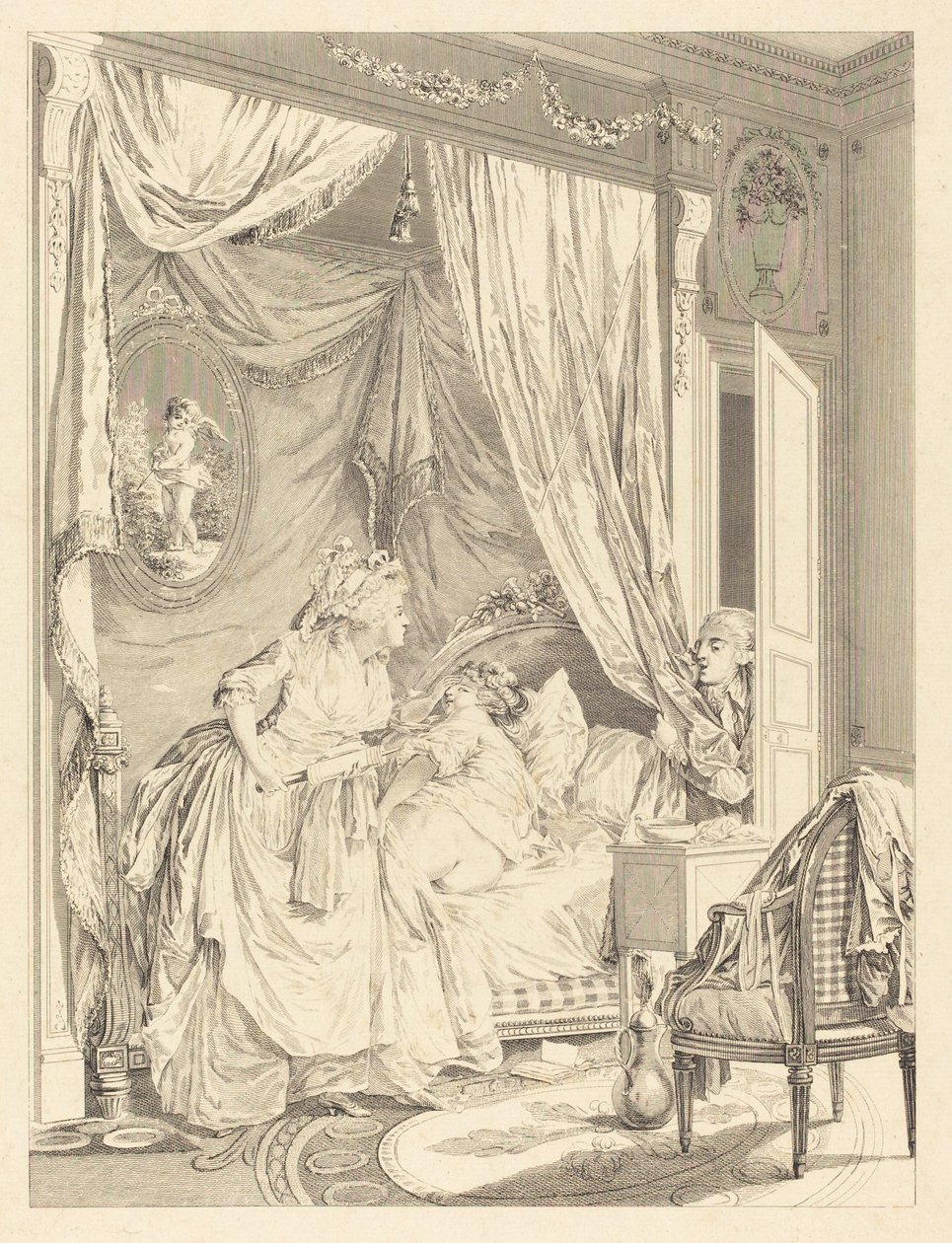 Neúspěch od Francois Nicolas Barthelemy Dequevauviller after Nicolas Lavreince