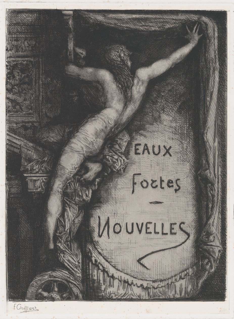 Obálka pro Eaux Fortes Nouvelles, konec 19. století. od Francois Nicolas Chifflart
