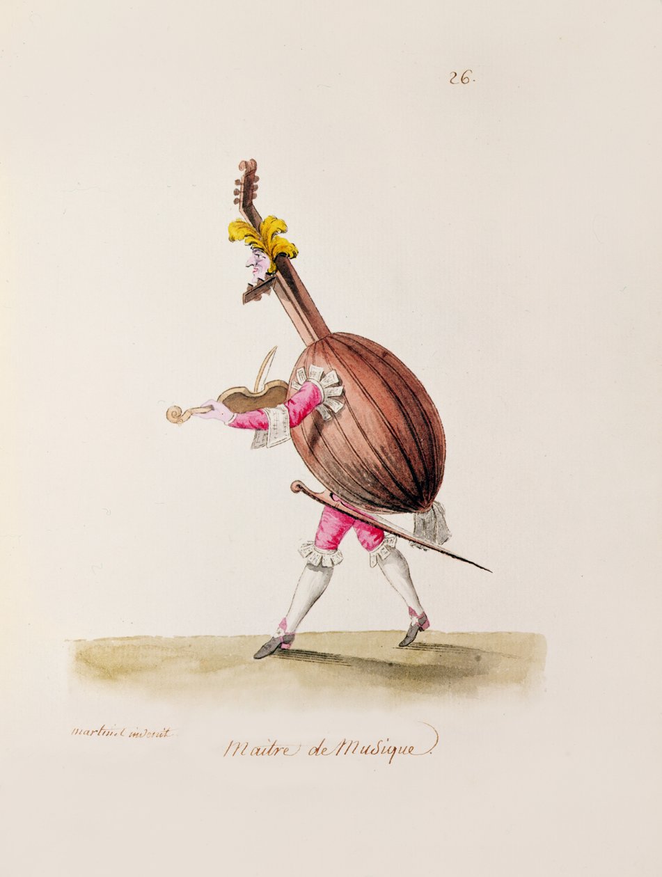 Hudební mistr, kolem roku 1780 od Francois Nicolas Martinet