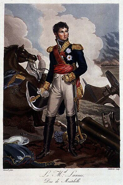 Portrét maršála Lannese, vévody z Montebella, po. Gérard - v „Historickém shrnutí války mezi Francií a Rakouskem v roce 1809“ od Francois Pascal Simon (after) Gerard