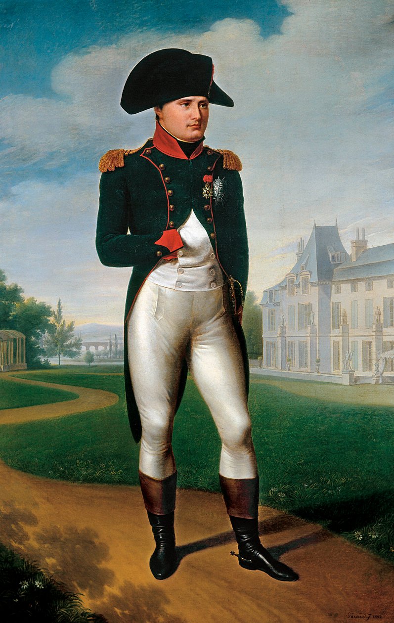 Portrét Napoleona Bonaparta, oblečeného jako konzul, v Malmaison. 1804 (malba) od Francois Pascal Simon (attr. to) Gerard
