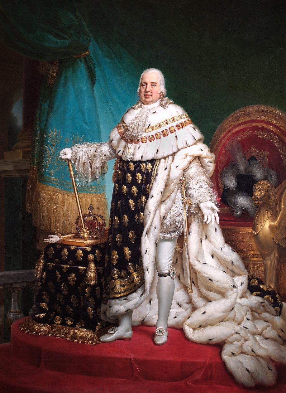 Ludvík XVIII (olej na plátně) od Baron François Pascal Simon Gérard