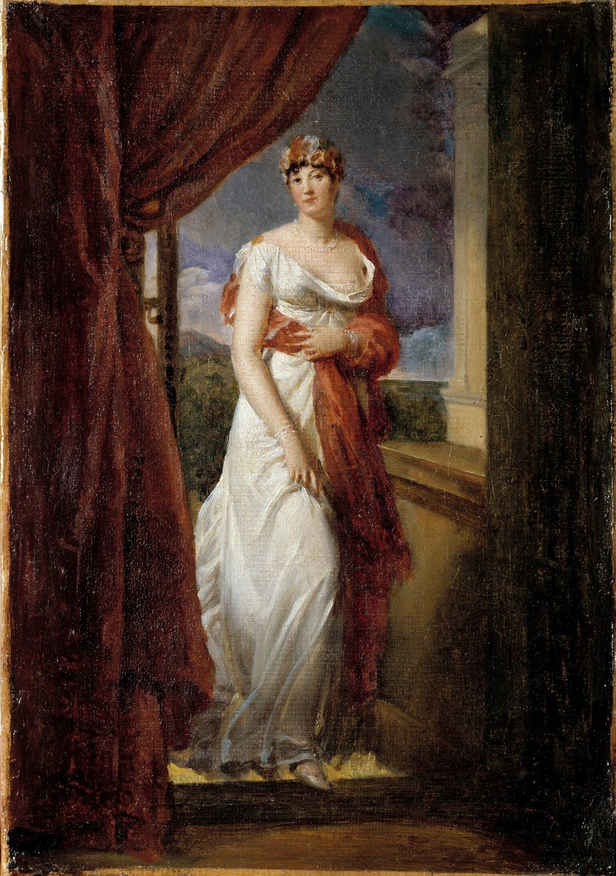 Portrét en pied de Madame Tallien, rozená Cabarrus, princezna z Caraman - Chimay (1773-1835) Obraz Francoise Gerarda (1770-1837) 1804 Sun. 0,32 x 0,20 m. od Baron François Pascal Simon Gérard