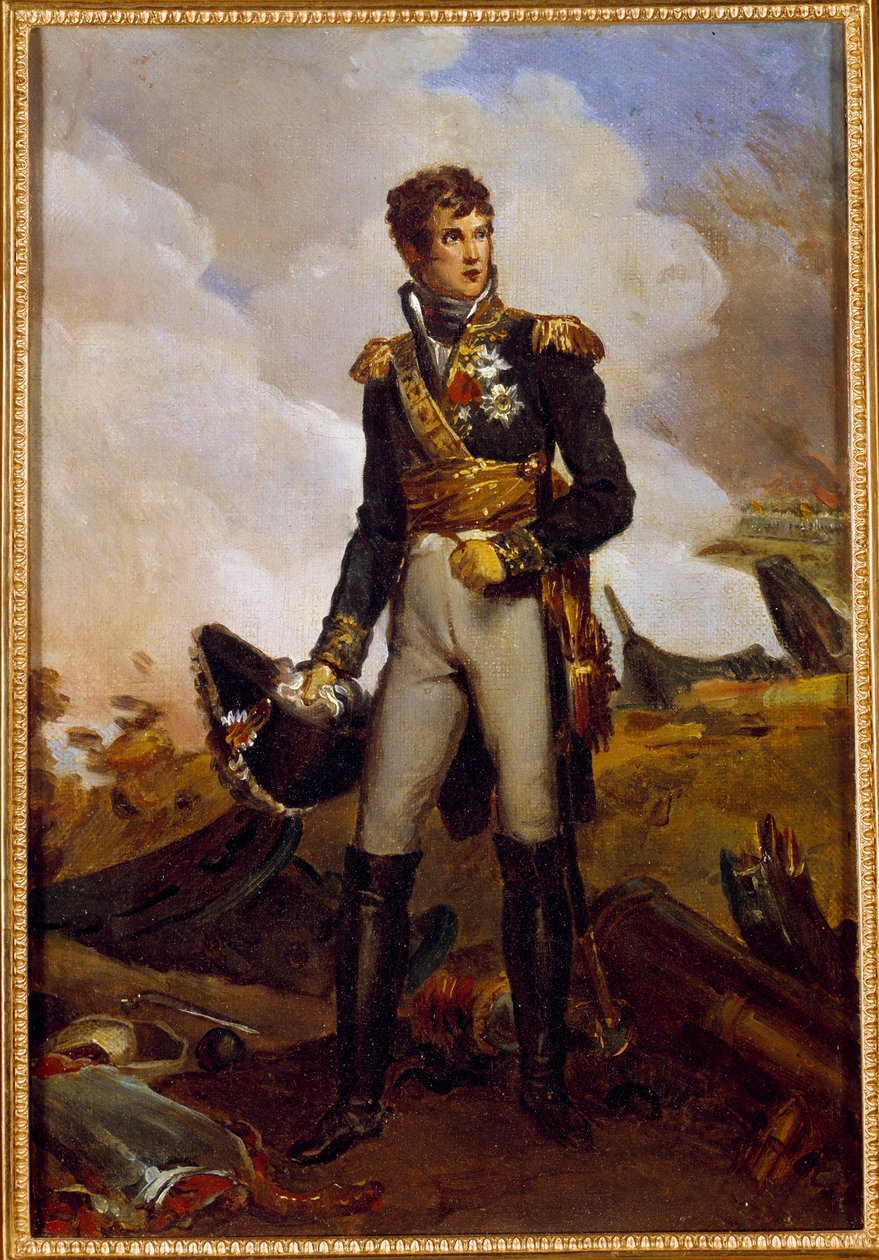 Portrét u nohou Jeana Lannese, vévody z Montebella (1769-1809) marechala empírového malířství Francoise Gerarda (1770-1837) 19. století Sun. 0,3x0,22m od Baron François Pascal Simon Gérard