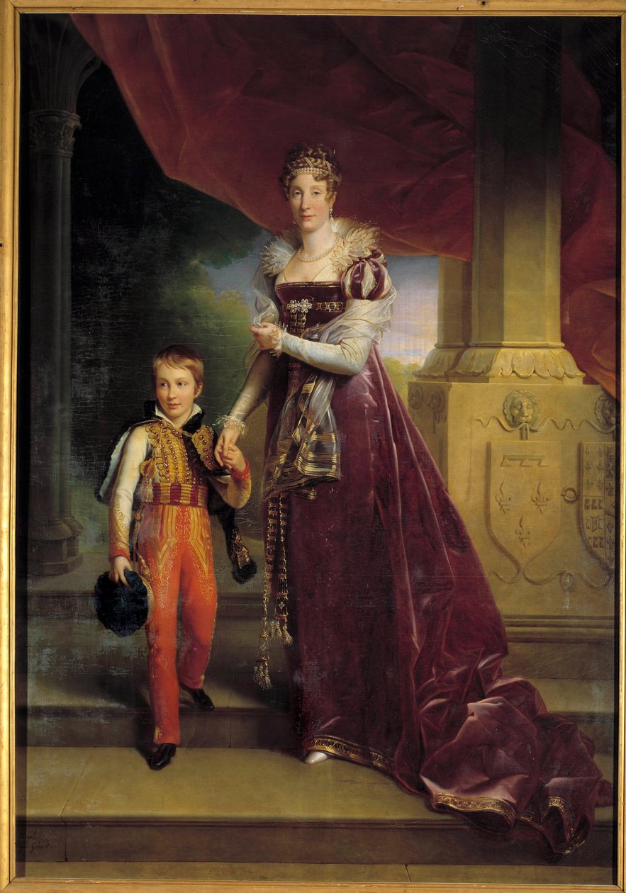 Portrét na nohou Marie-Amelie de Bourbon, princezny ze dvou Sicílie, vévodkyně z Orleans (budoucí královna Marie-Amelie od Baron François Pascal Simon Gérard