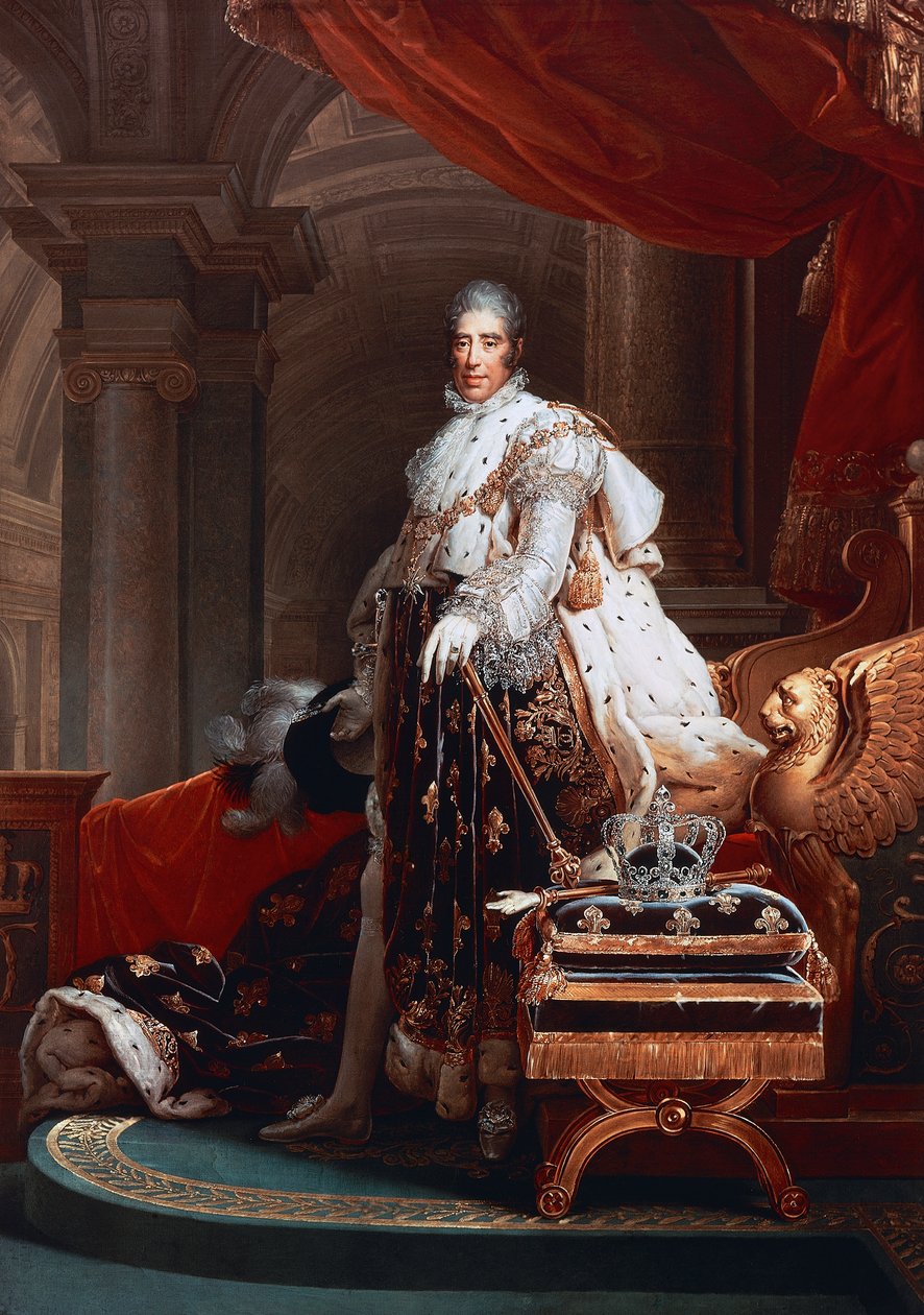 Portrét Karla X. ve svatém oděvu Bourbon, hrabě z Artois (Versailles od Baron François Pascal Simon Gérard