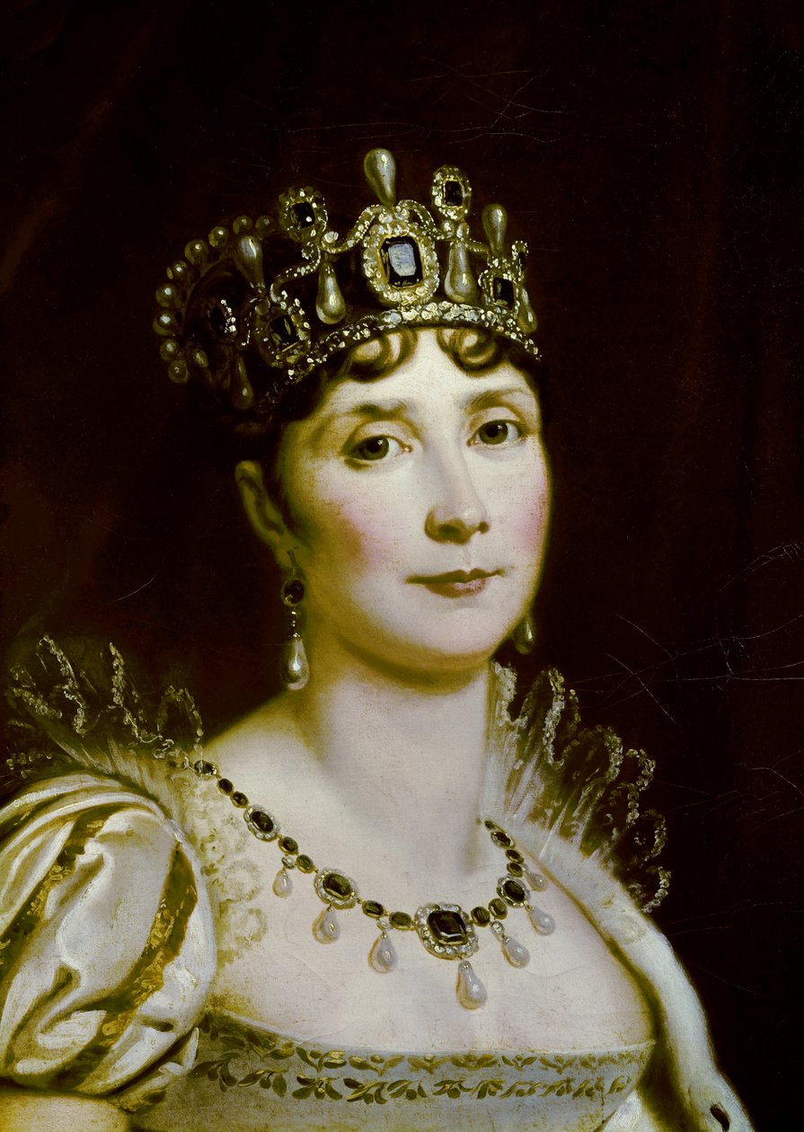 Portrét Josephine de Beauharnais (1763-1814) imperatrice Francouzů v císařském kroji, detail obličeje. Obraz Francoise Gerarda (1770-1837) 19. století Sun. 0,85 x 0,67 m Malmaison musee du chateau od Baron François Pascal Simon Gérard