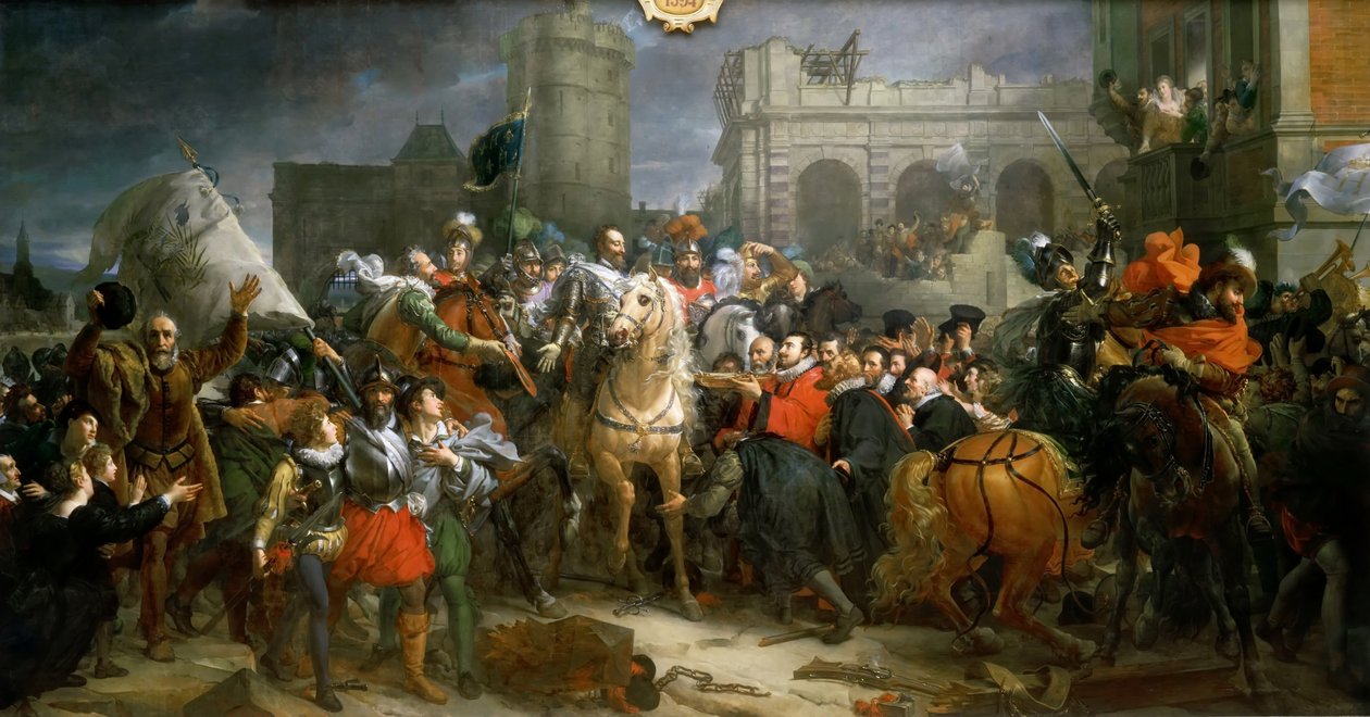Vchod Jindřicha IV v Paříži 22. března 1594 od Francois Pascal Simon Gerard