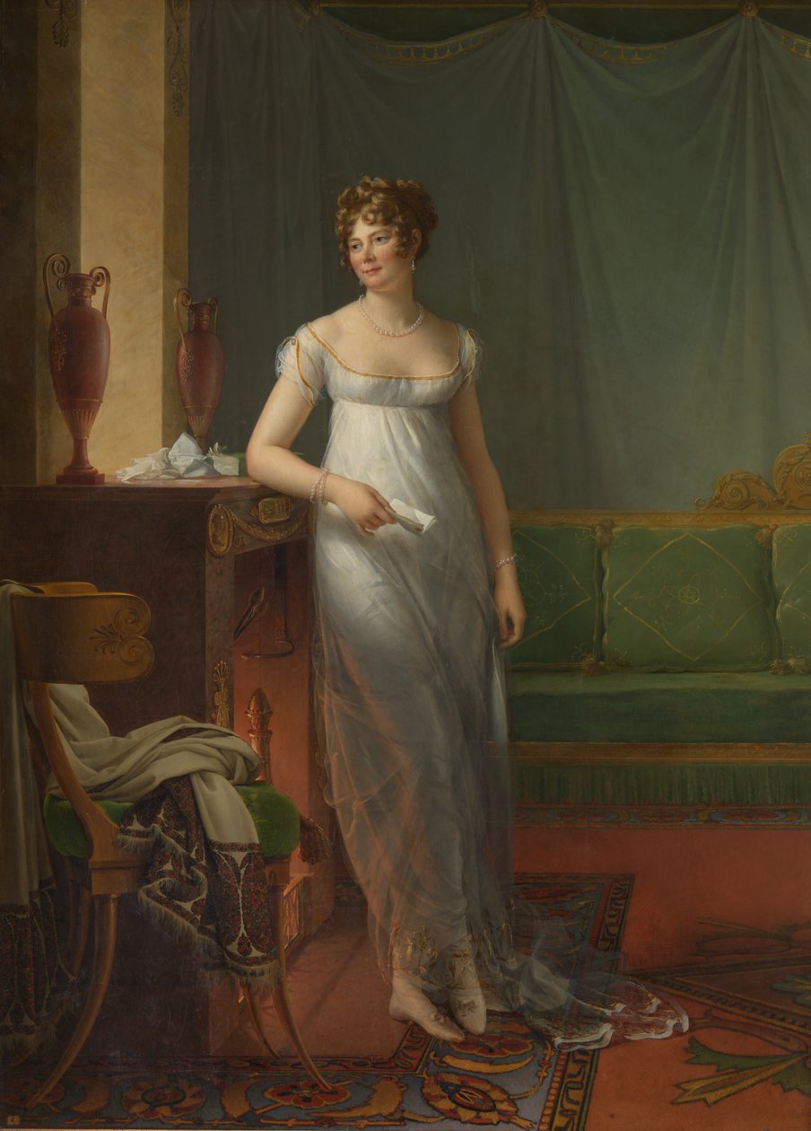 Madame Charles Maurice de Talleyrand Périgord 1761-1835, ca. 1804. od Francois Pascal Simon Gerard