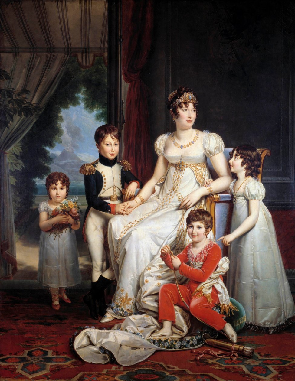 Portrét Marie-Annonciade řekla Caroline Bonaparte od Francois Pascal Simon Gerard