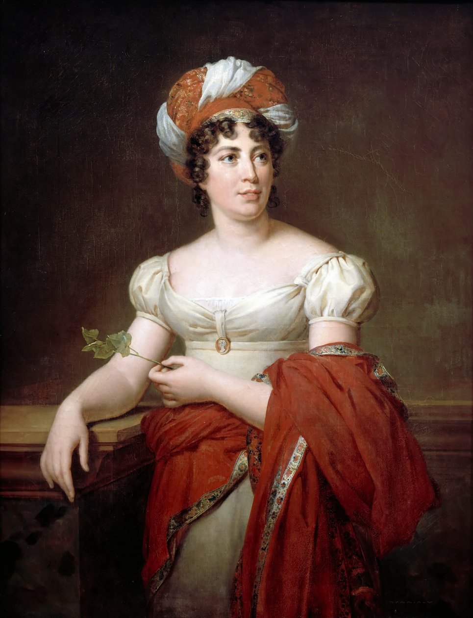 Portrét autorky Baronka Anne Louise Germaine de Staël 1766-1817 od Francois Pascal Simon Gerard