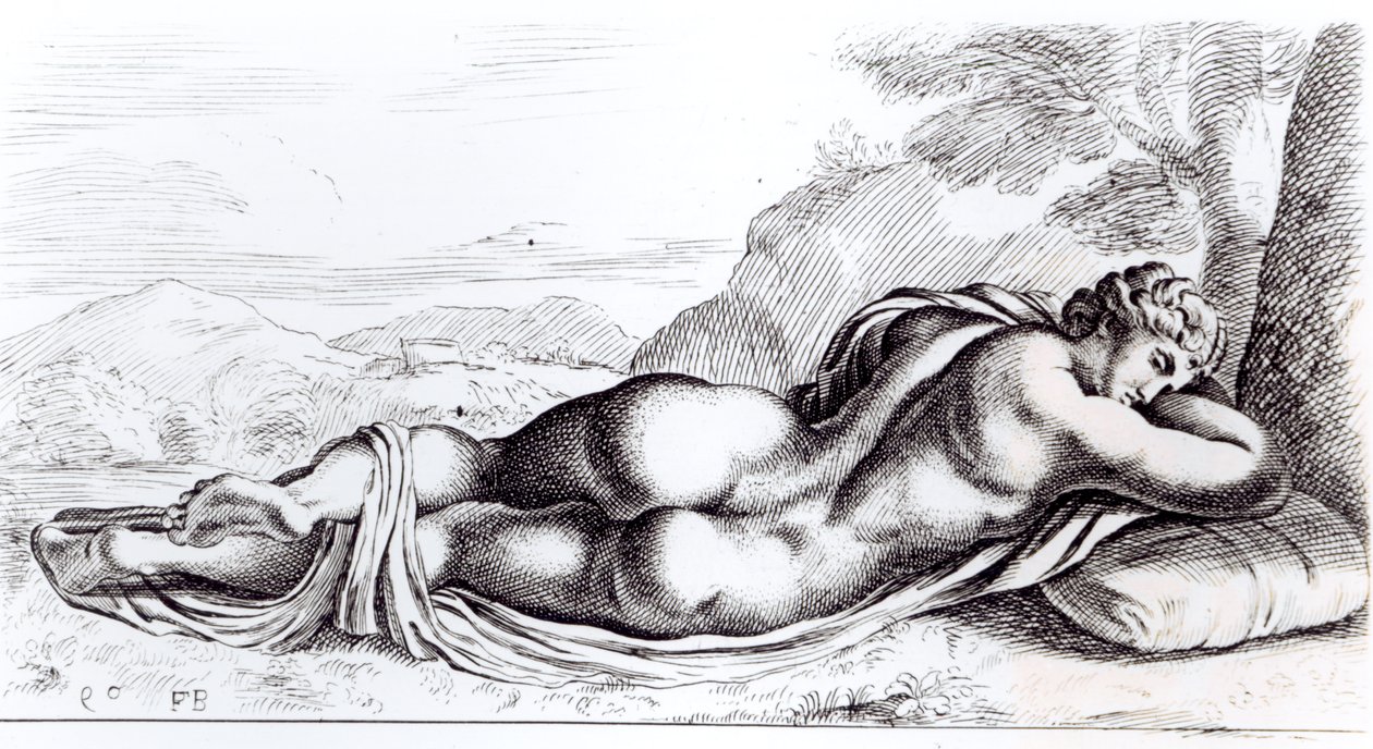 Hermafrodit v zahradách Borghese, kolem roku 1653 od Francois Perrier