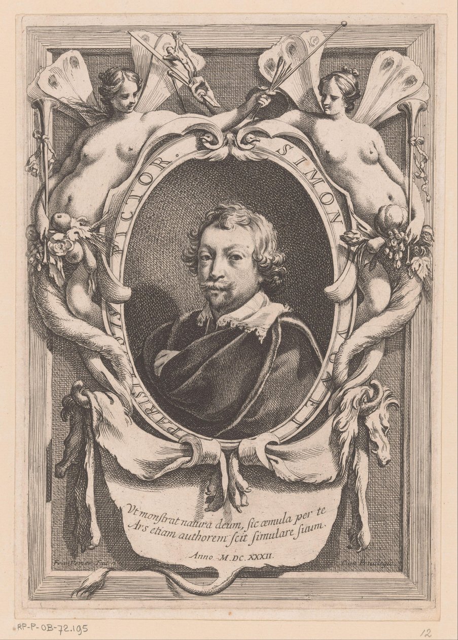Portrét Simona Voueta Pařížský malíř Simon Vouet (titul na objektu) od Francois Perrier