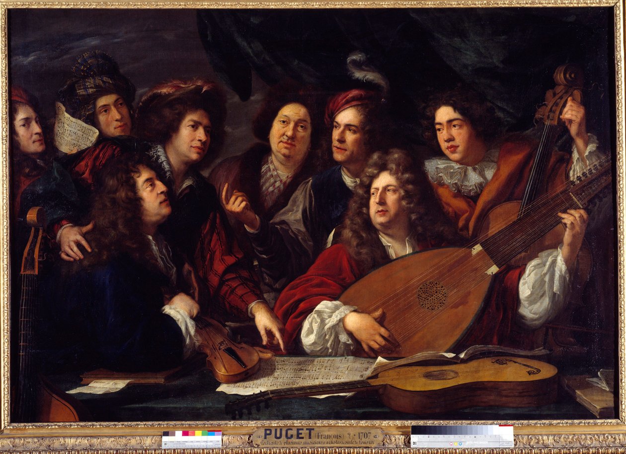 Setkání hudebníků Obraz Francoise Pugeta (1651-1707) 1688 Ne. 1,47x2,12 m od Francois Puget