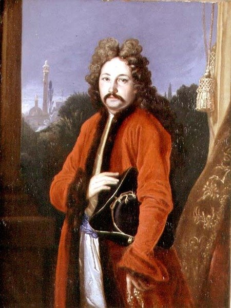 Portrét sira Johna Chardina (1643-1712) 1699 (olej na plátně) od Francois Riviere