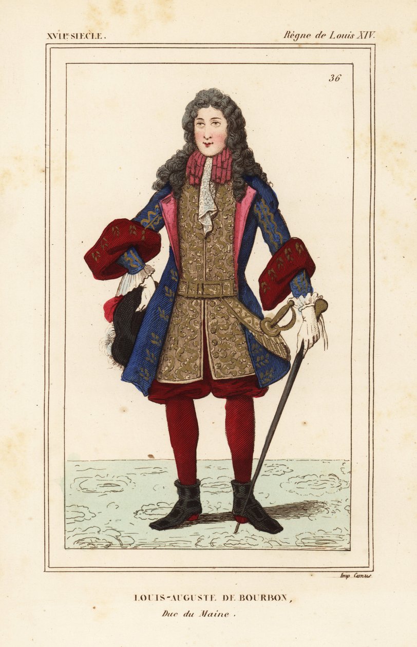 Louis-Auguste de Bourbon, vévoda z Maine od Francois Roger de Gaignieres