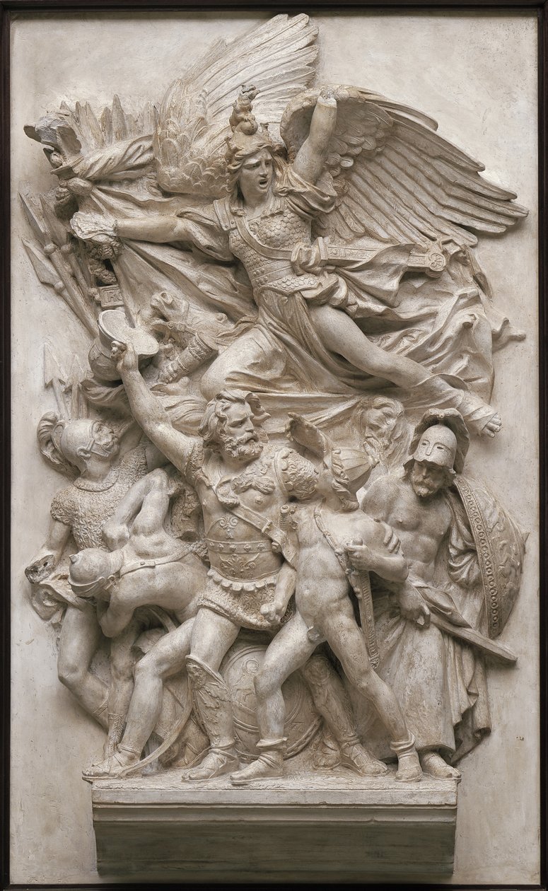 Odchod dobrovolníků z roku 1792 (Marseillaise) kolem roku 1835 (omítka) od Francois Rude