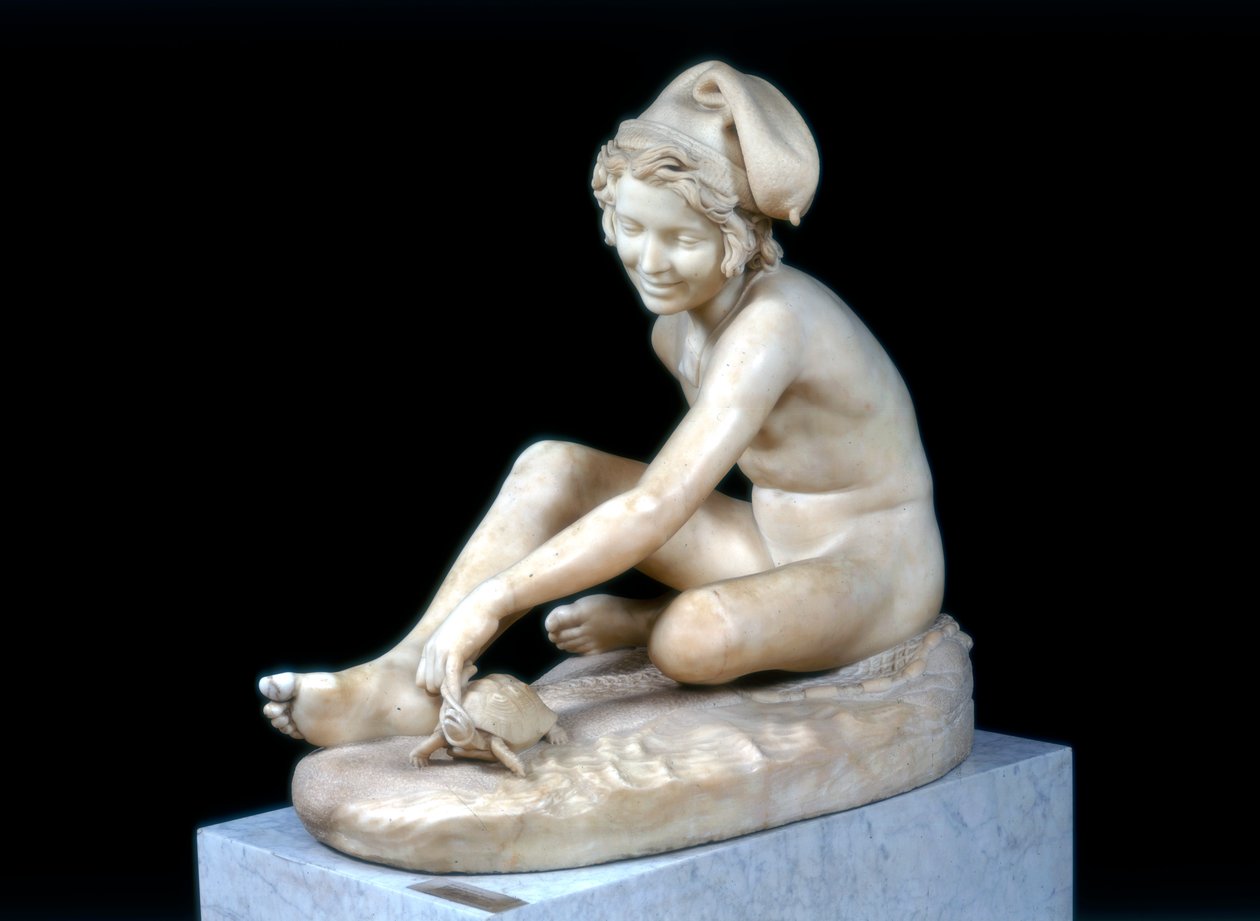 Neapolský rybář hrající si s želvou, 1833 od Francois Rude