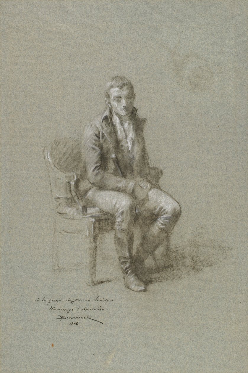 Sedící mužská postava od Francois Schommer