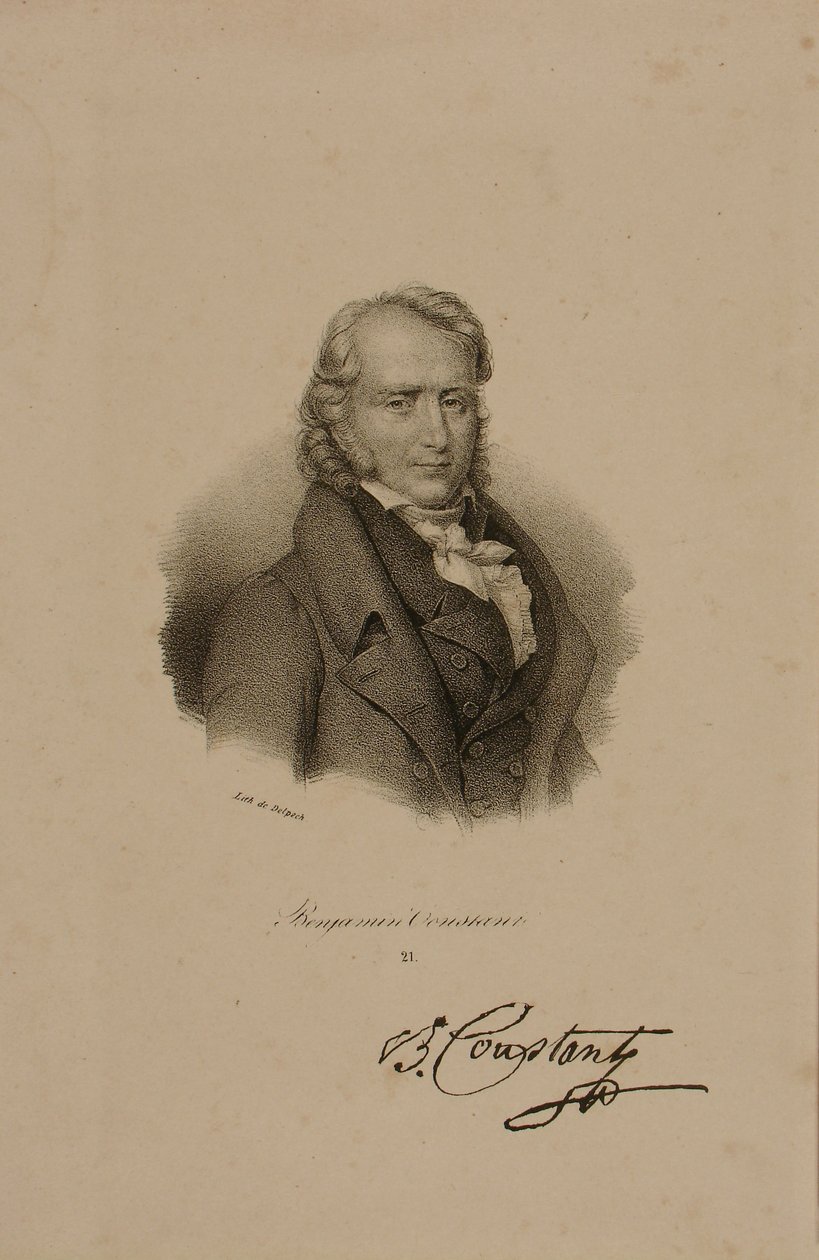 Henri Benjamin Constant de Rebecque (1767-1830) od Francois Seraphin Delpech