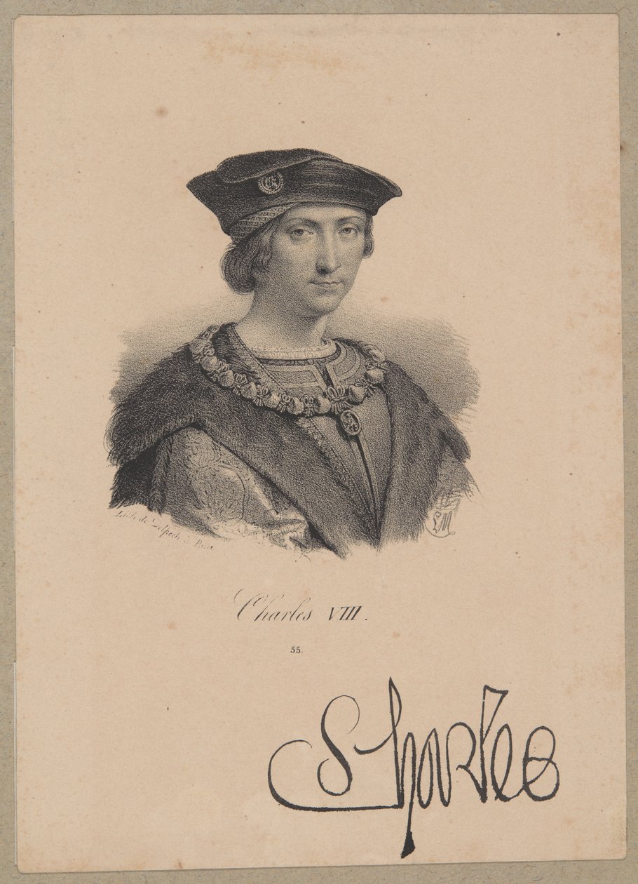 Karel VIII. (1470, Amboise – 1498, Amboise) – francouzský král od roku 1483 z rodu Valoisů od Francois Seraphin Delpech
