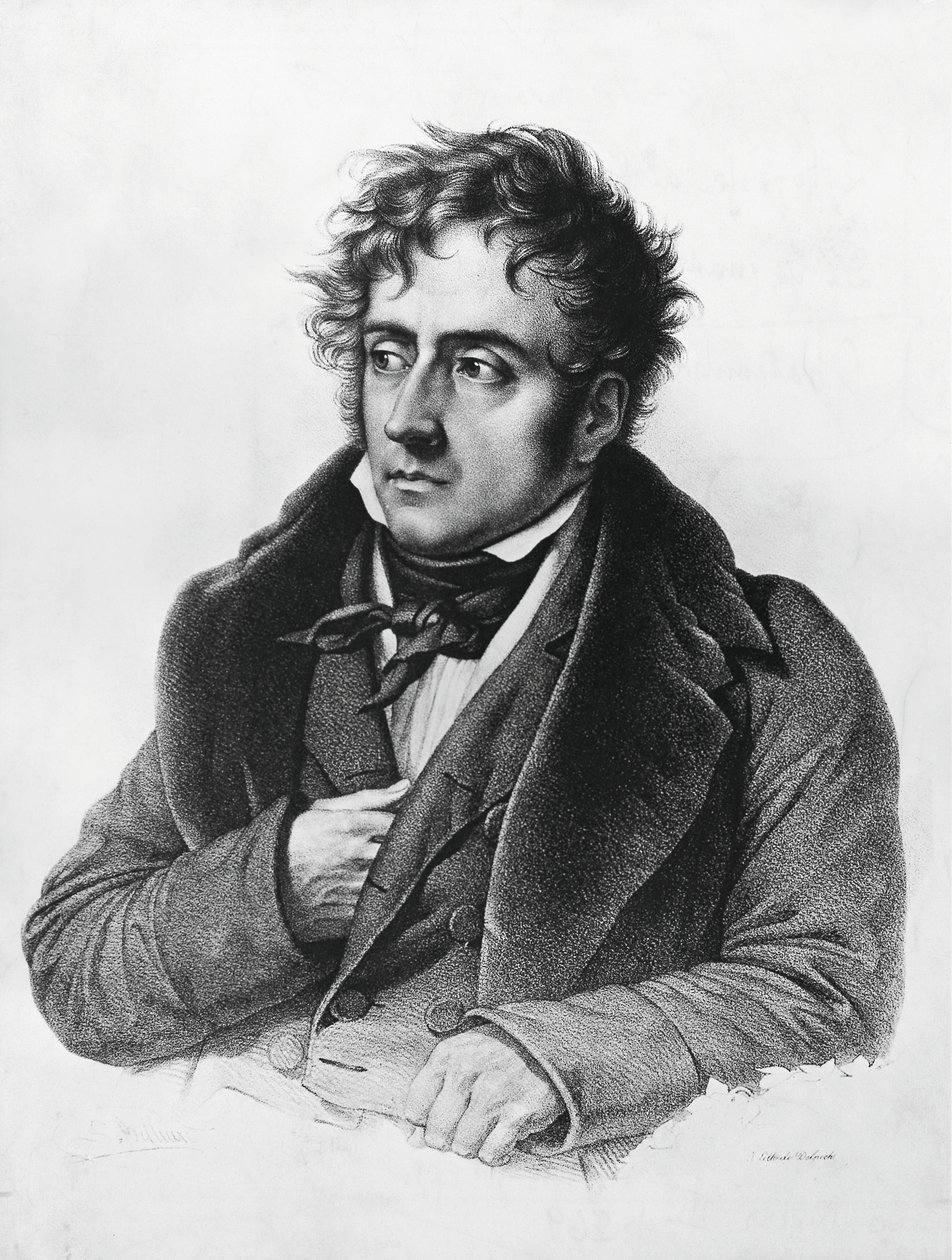 Portrét Francois-Rene, vicomte de Chateaubriand (1768-1848), francouzský spisovatel, politik, diplomat a historik. od Francois Seraphin Delpech