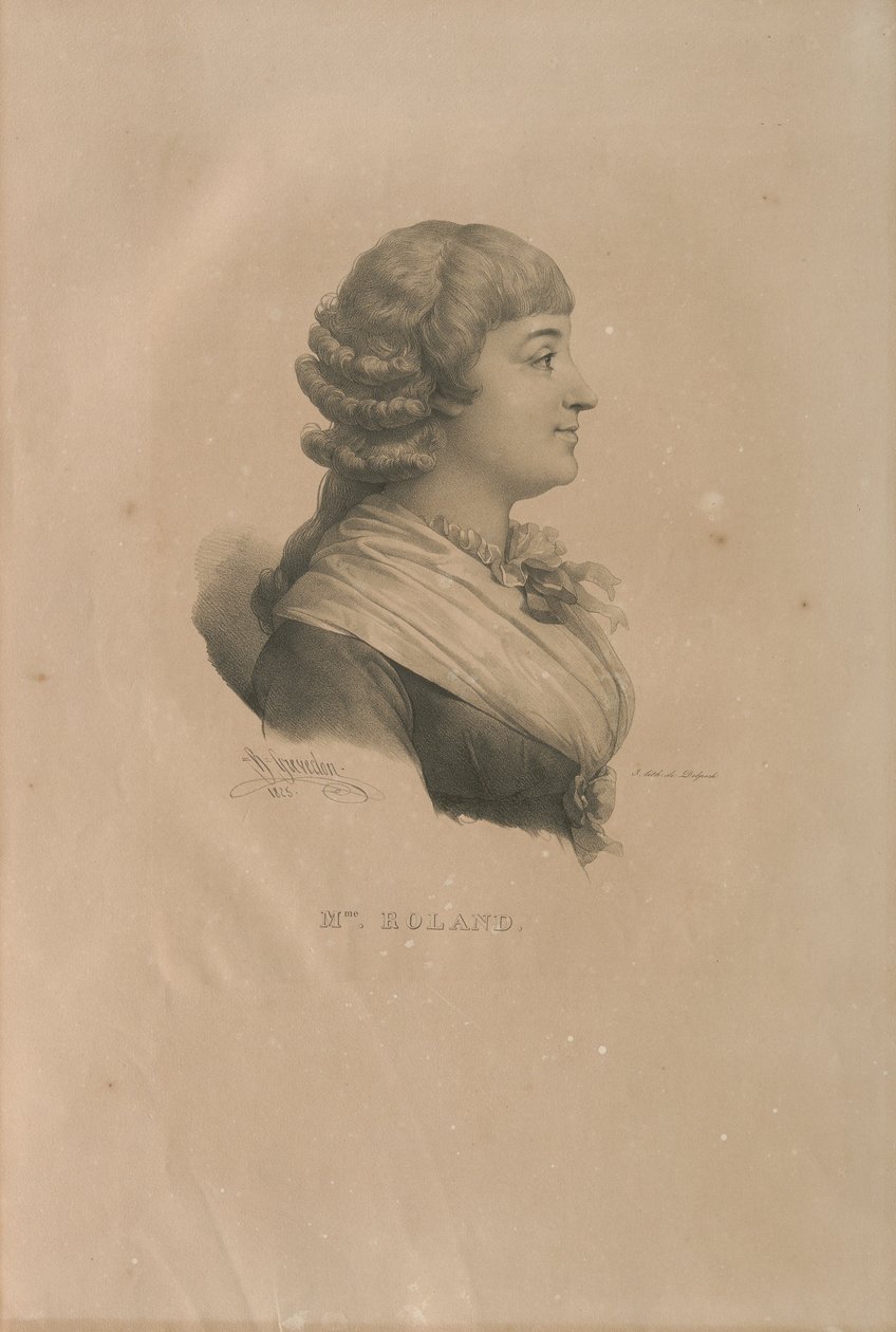 Portrét Madame Roland 1754-1793, 1825. od Francois Seraphin Delpech