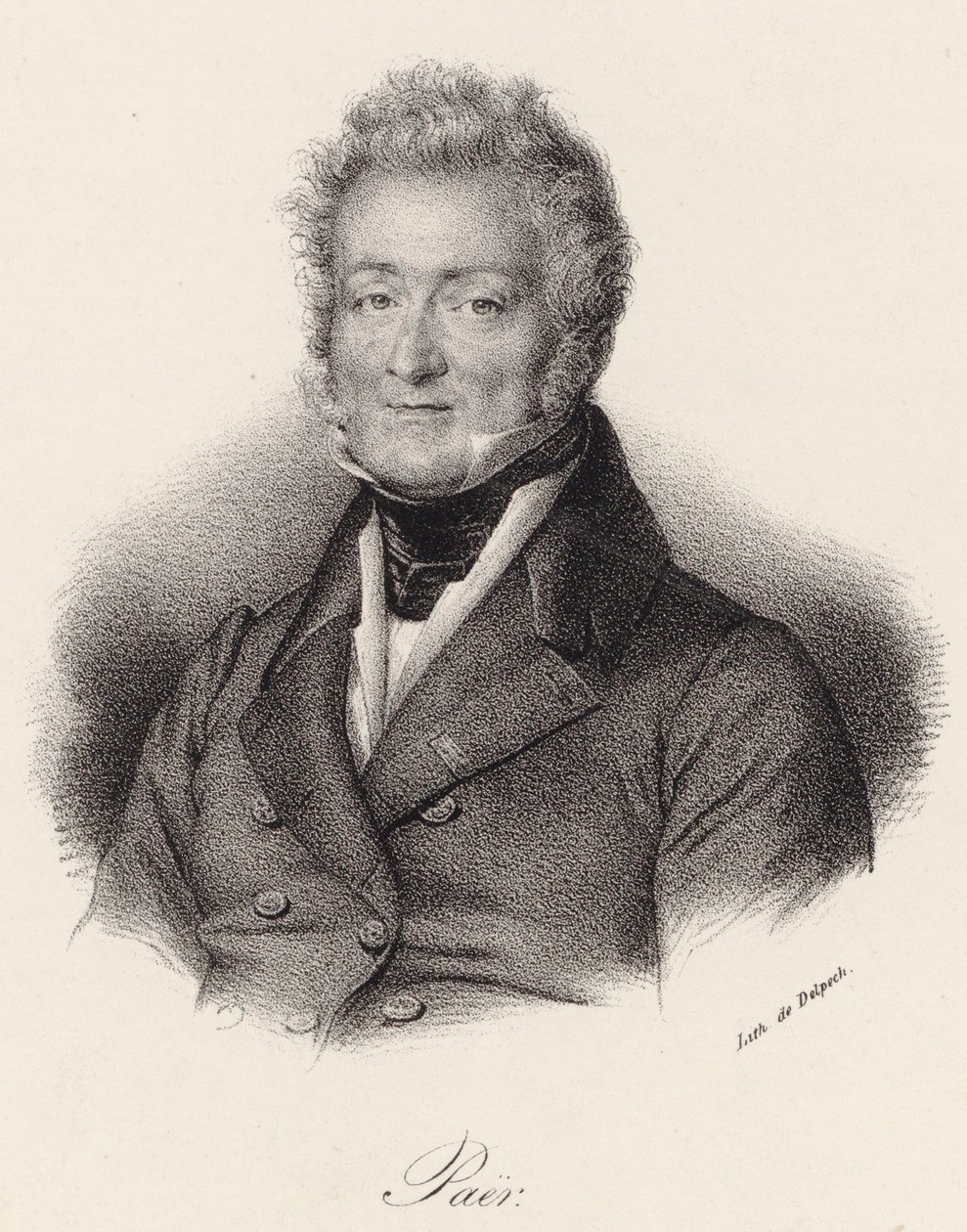 Portrét skladatele Ferdinanda Paera 1771-1839, 1830. od Francois Seraphin Delpech