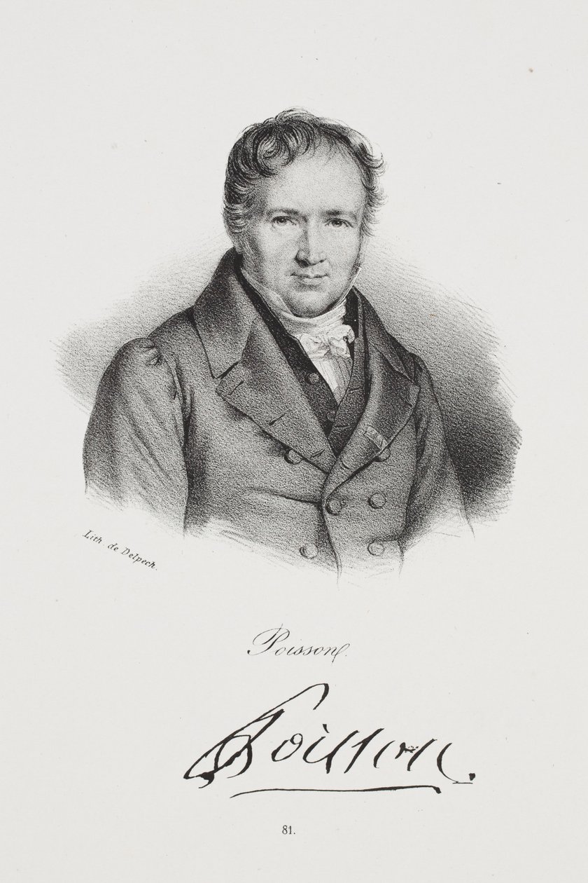 Portrét Siméona Denise Poissona od Francois Seraphin Delpech