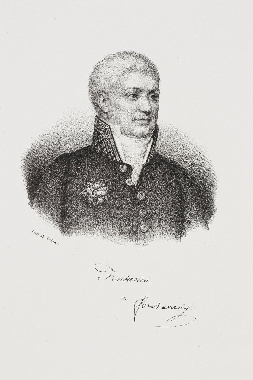 Portrét spisovatele Louise Jean-Pierra, markýze de Fontanes od Francois Seraphin Delpech
