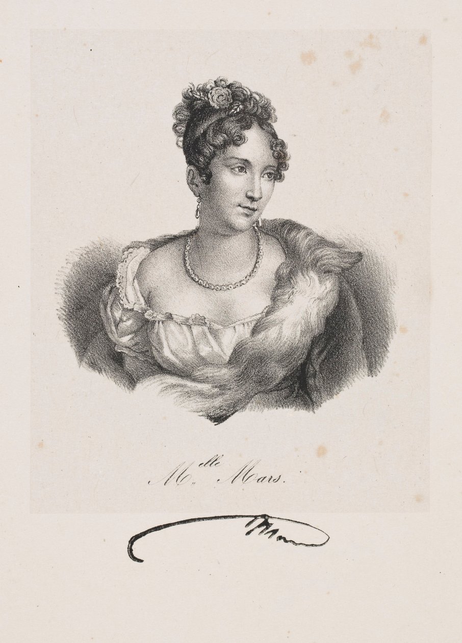 Portrét slečny Marsové (pseudonym Anne Françoise Hyppolyte Boutet Salvetat) od Francois Seraphin Delpech