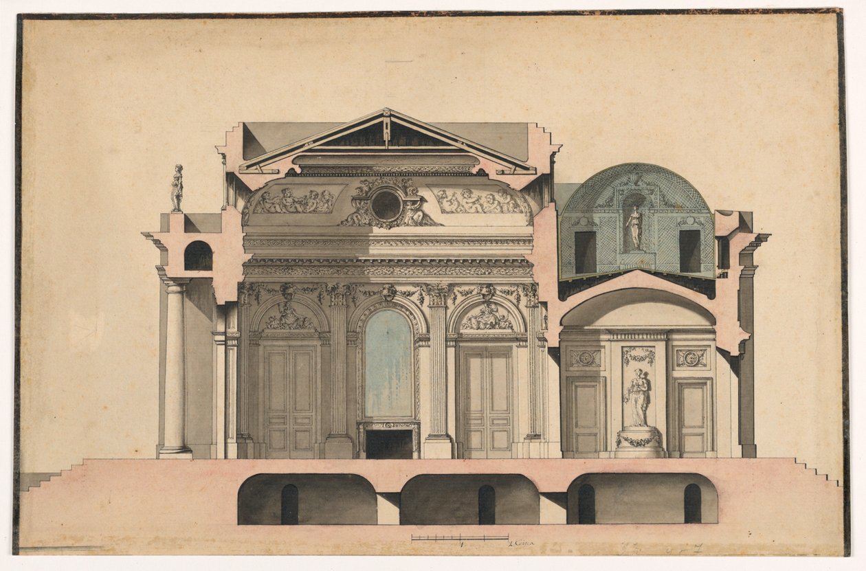 Část vily od Francois Soufflot, called Le Romain