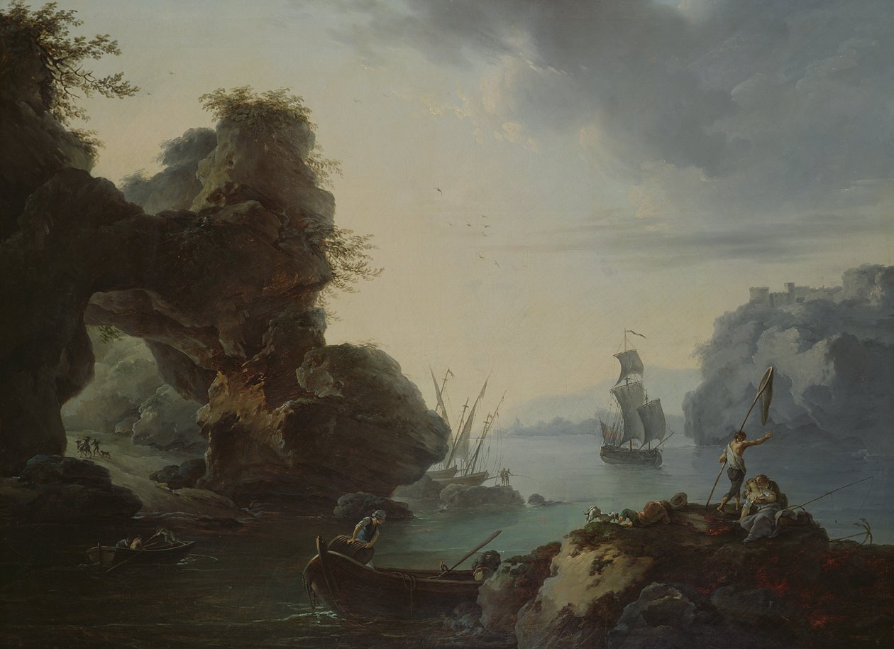 Rybolov od Francois Valentin Gazard