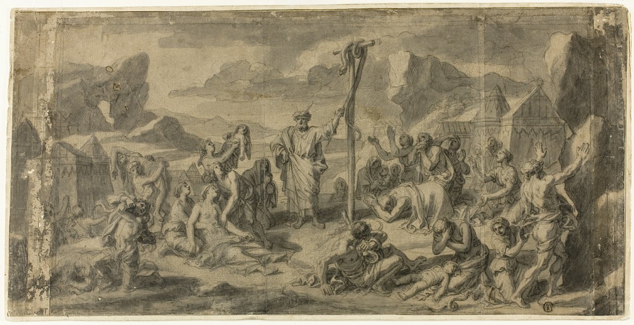 Mojžíš a drátěný had od Francois Verdier